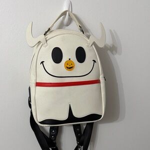 Loungefly Cream and Black Smiling Ghost Backpack